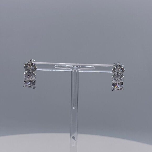 Ring, solid 925 sterling, feather motif, lab created gems, sz 7 - Picture 12 of 16